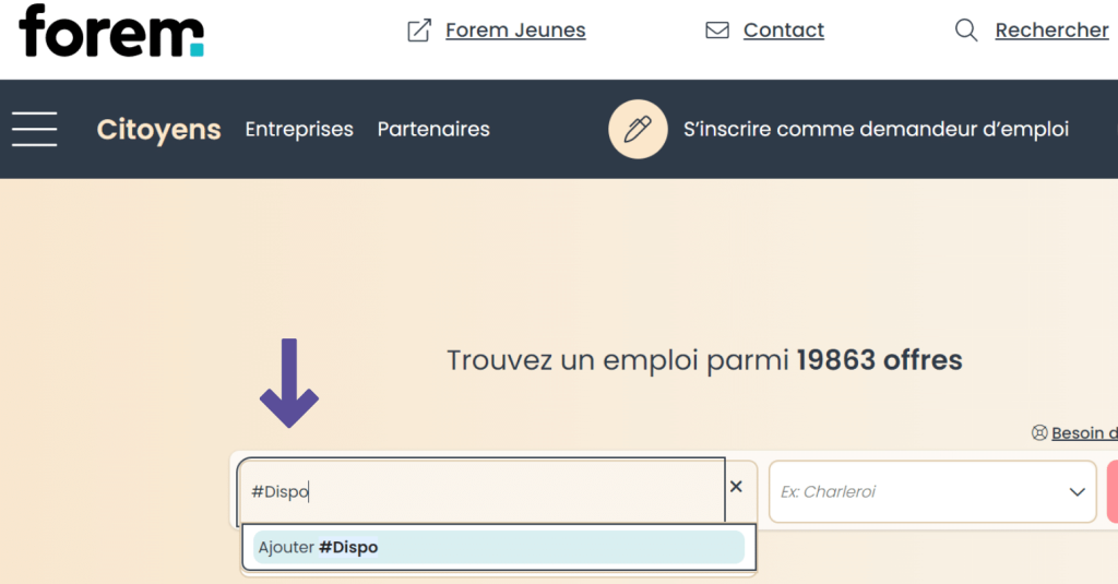 Страница поиска Forem